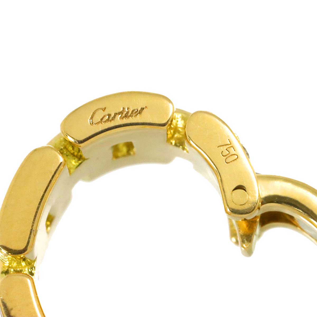 Maillon Panthere Diamond Earrings Clip on 18K YG 750