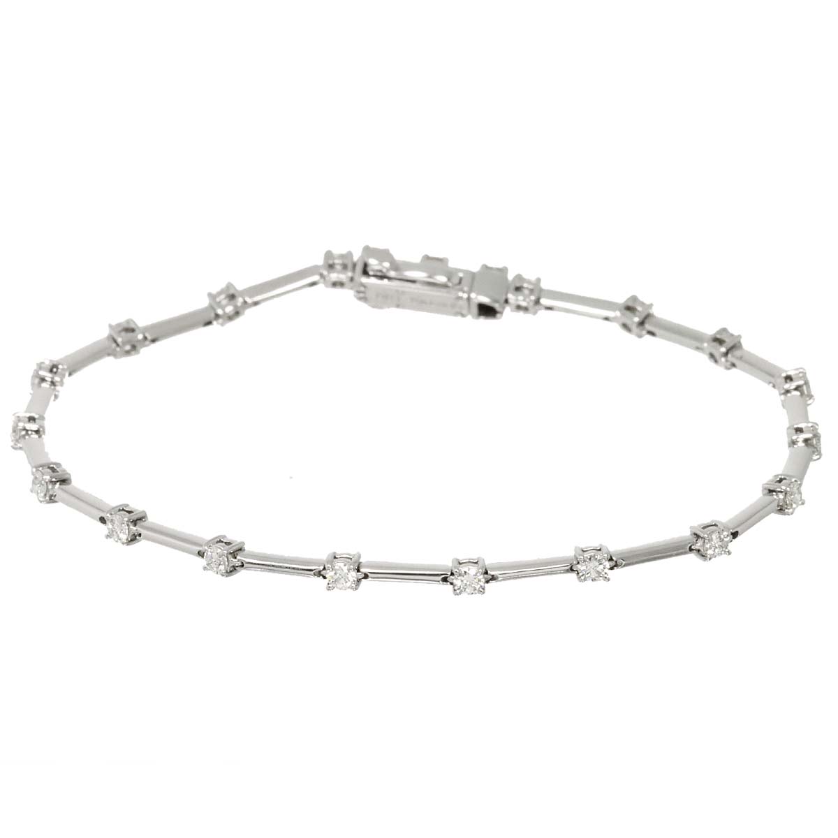 Diamond 1.00ct Bracelet 18K White Gold 750