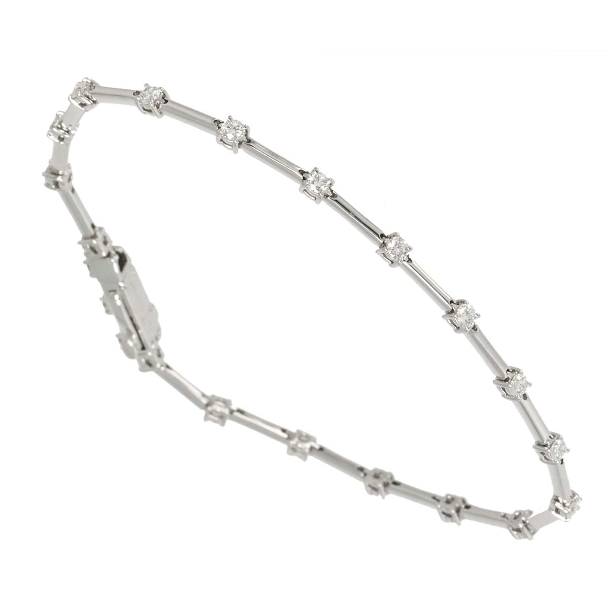 Diamond 1.00ct Bracelet 18K White Gold 750