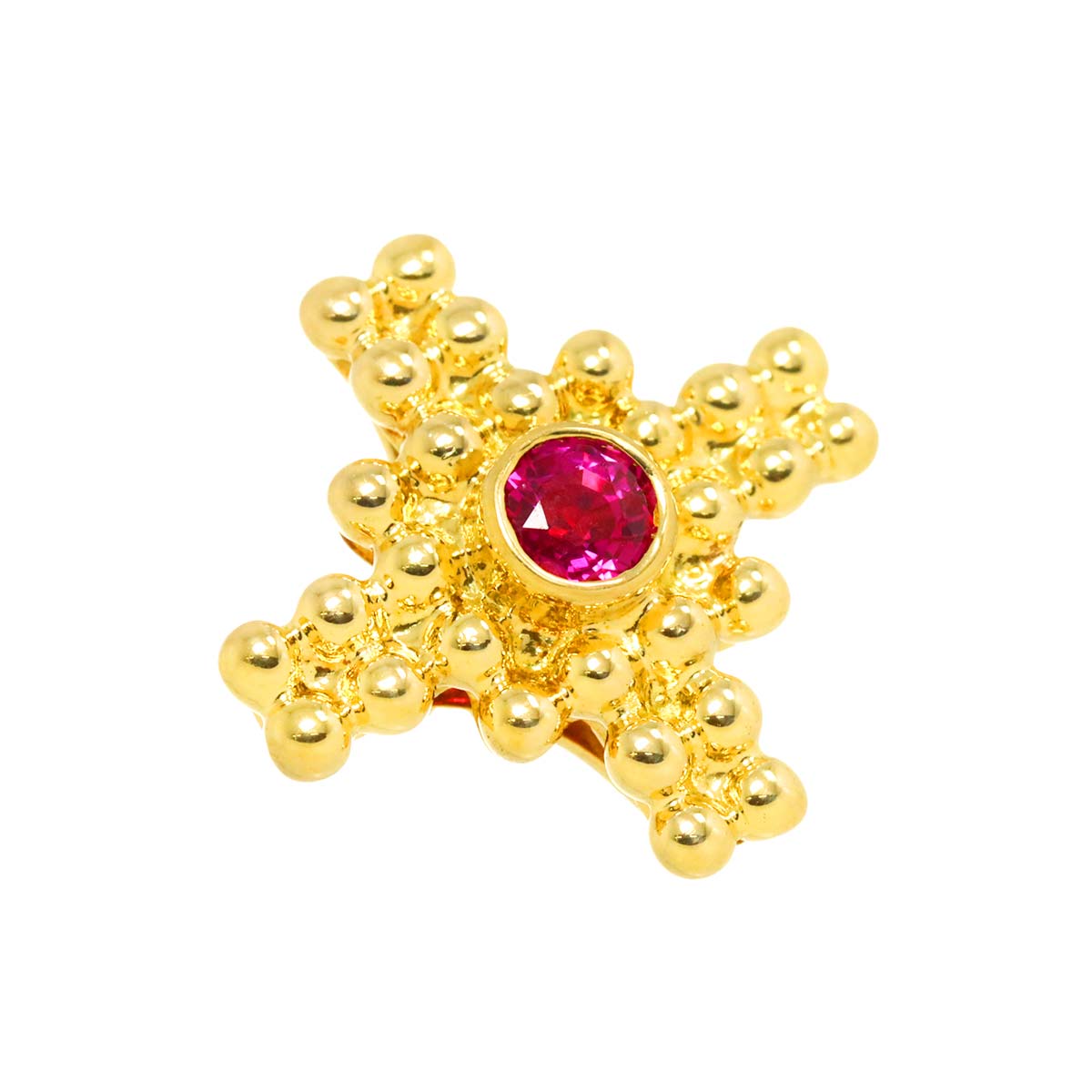 Ruby 0.21ct Pendant Top 18K YG 750