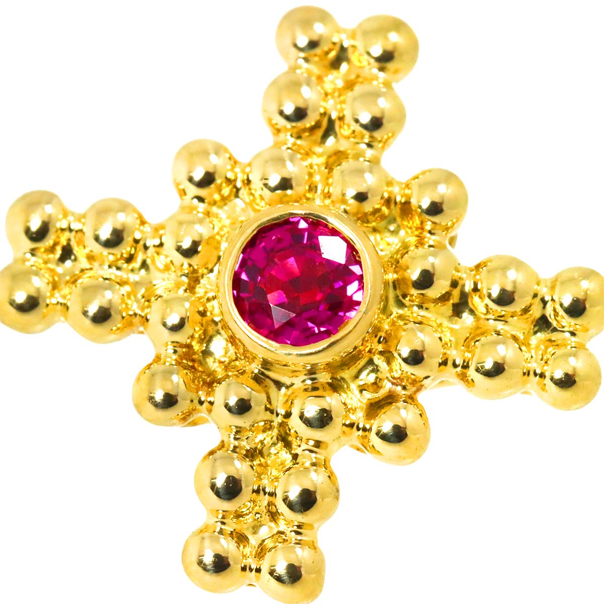 Ruby 0.21ct Pendant Top 18K YG 750