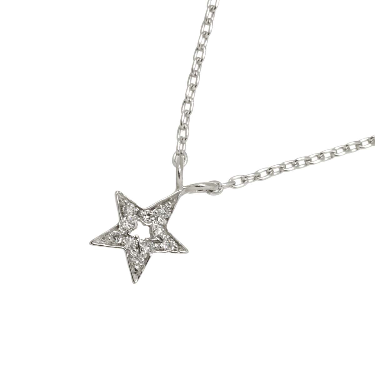 Star Diamond 0.04ct Necklace 18K WG 750