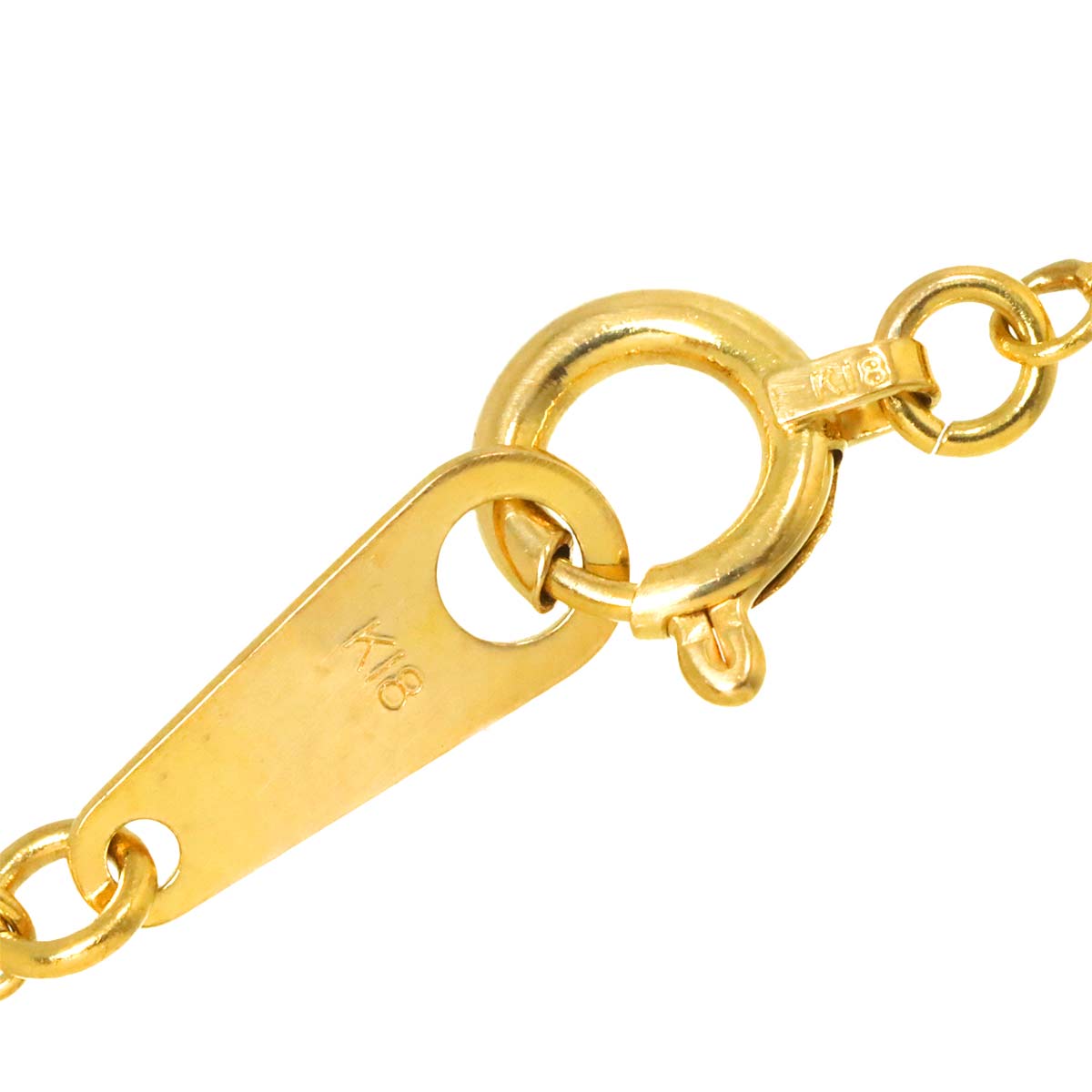 Diamond 0.05ct Necklace 18K YG Yellow Gold 750