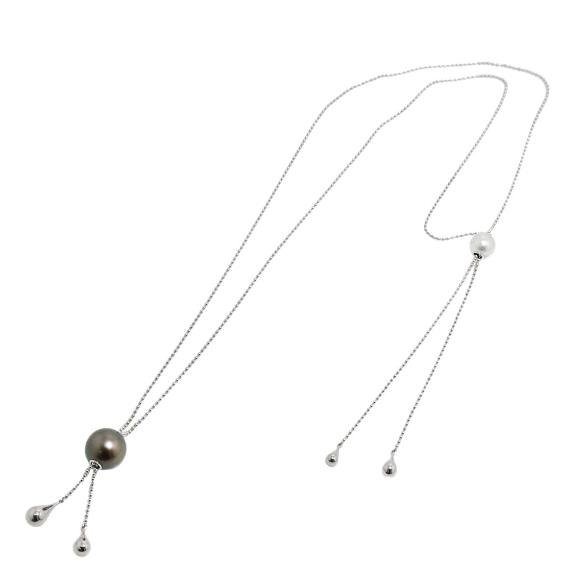 Black Pearl 11.6mm Akoya Pearl 7.9mm Necklace 18K WG 750