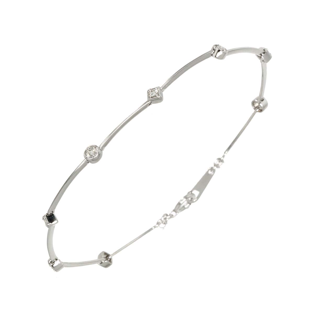 Diamond 0.13ct Bracelet 18K White Gold 750
