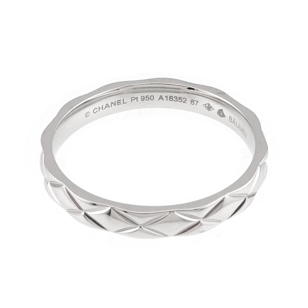 Matelasse Ring Pt Platinum size67 11.25-11.5(US)