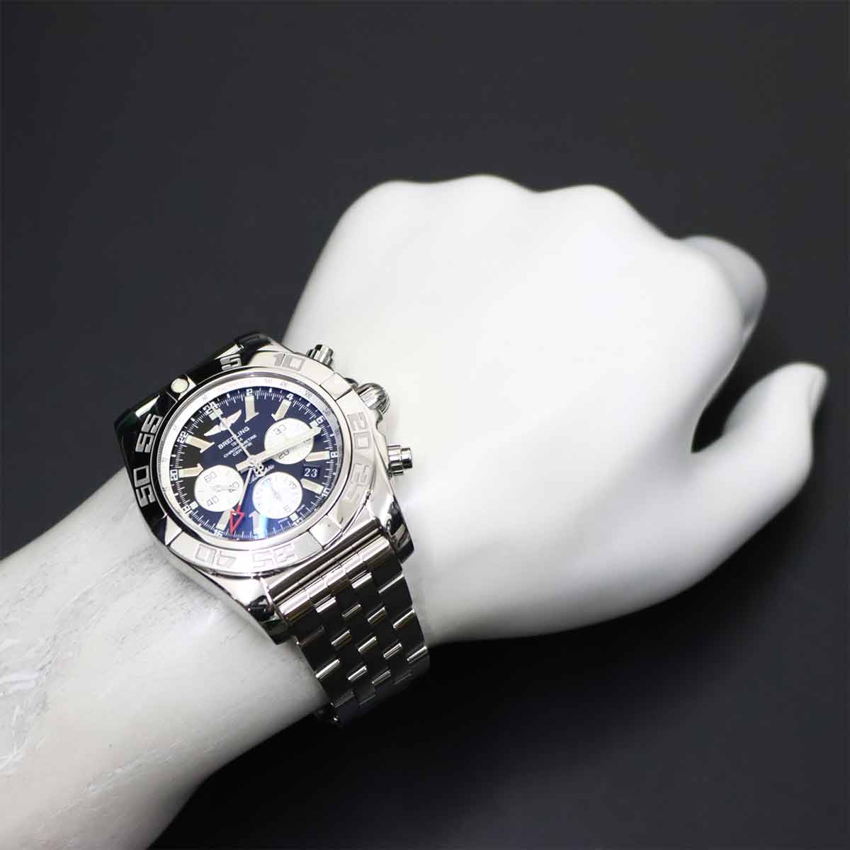 Chronomat GMT AB0410 Date Black Dial Mens Watch