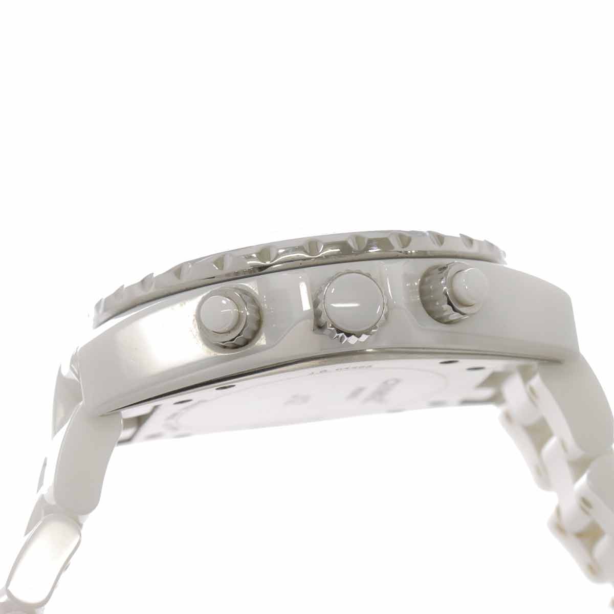 J12 Chronograph H2009 9P Diamond Date White Dial Mens Watch