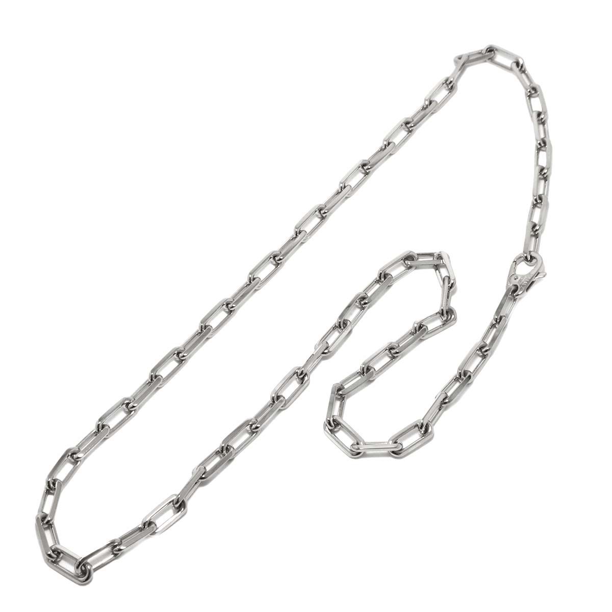 Santos MM Chain Necklace 18K White Gold 750