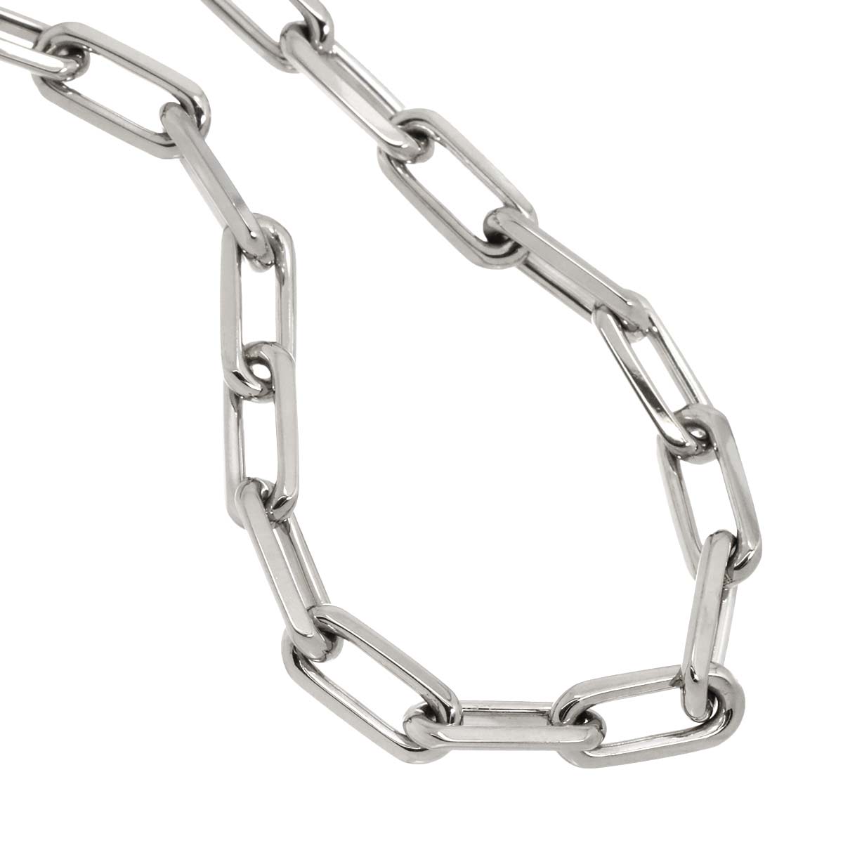 Santos MM Chain Necklace 18K White Gold 750