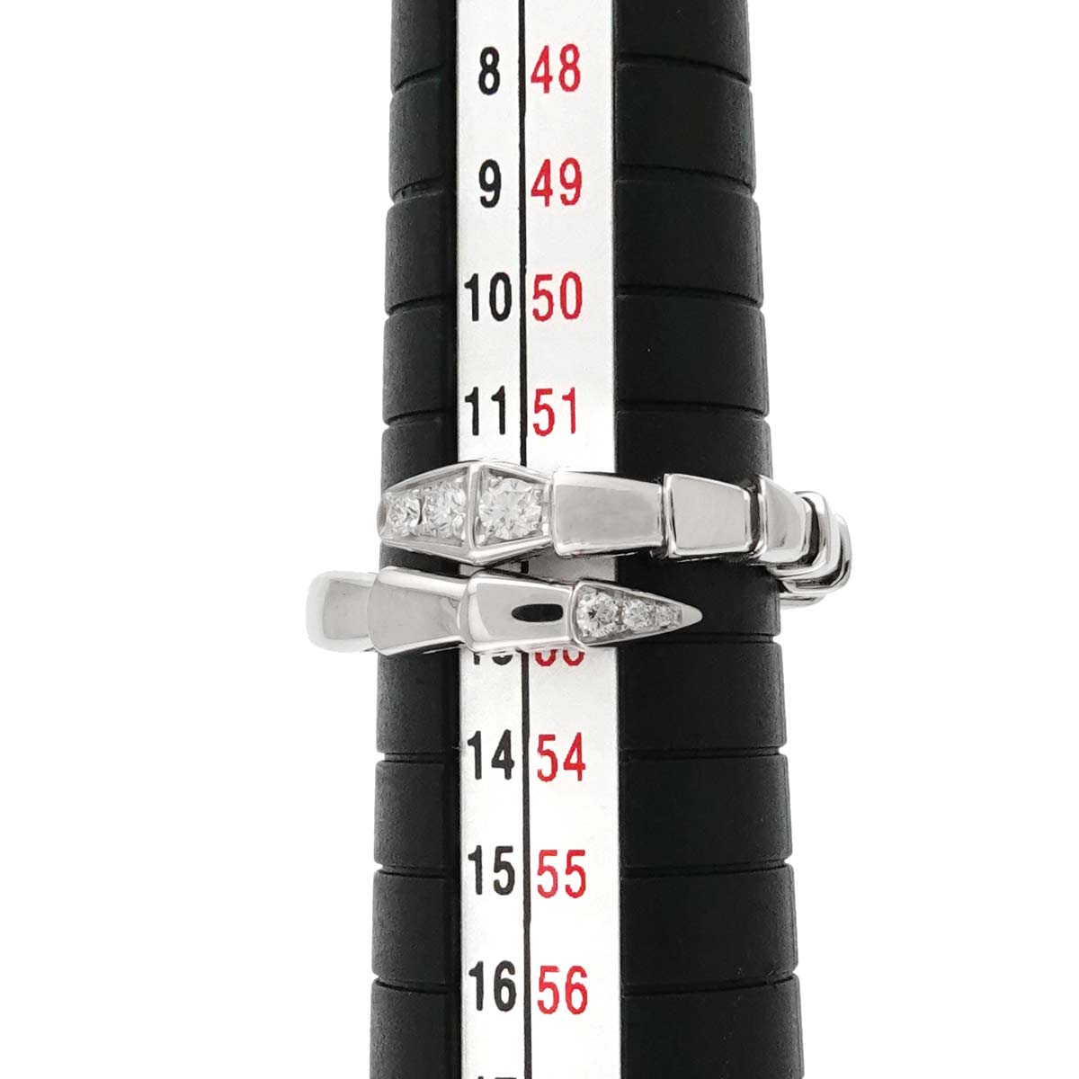 Serpenti Viper Diamond Ring 18K White Gold 750 size51-53 6(US)