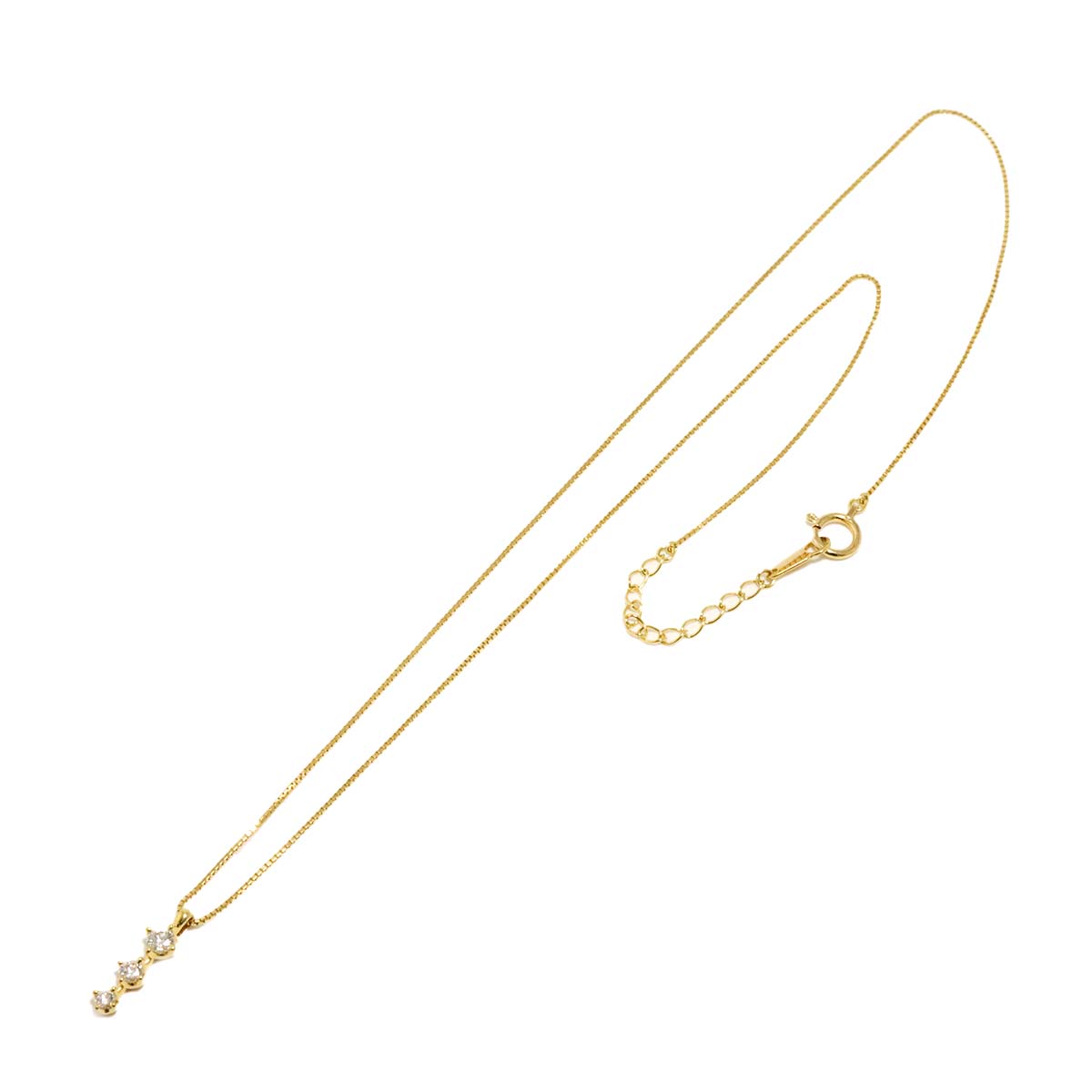 Diamond 0.19ct Necklace K18 YG 750