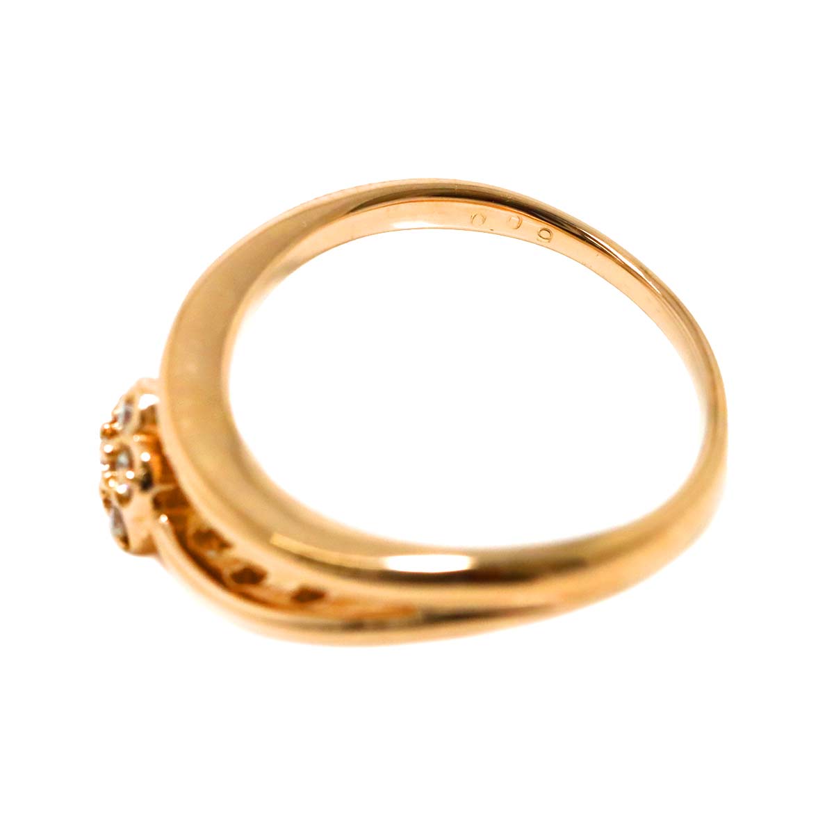 Diamond 0.09ct Ring 18K PG 750 Size4(US)