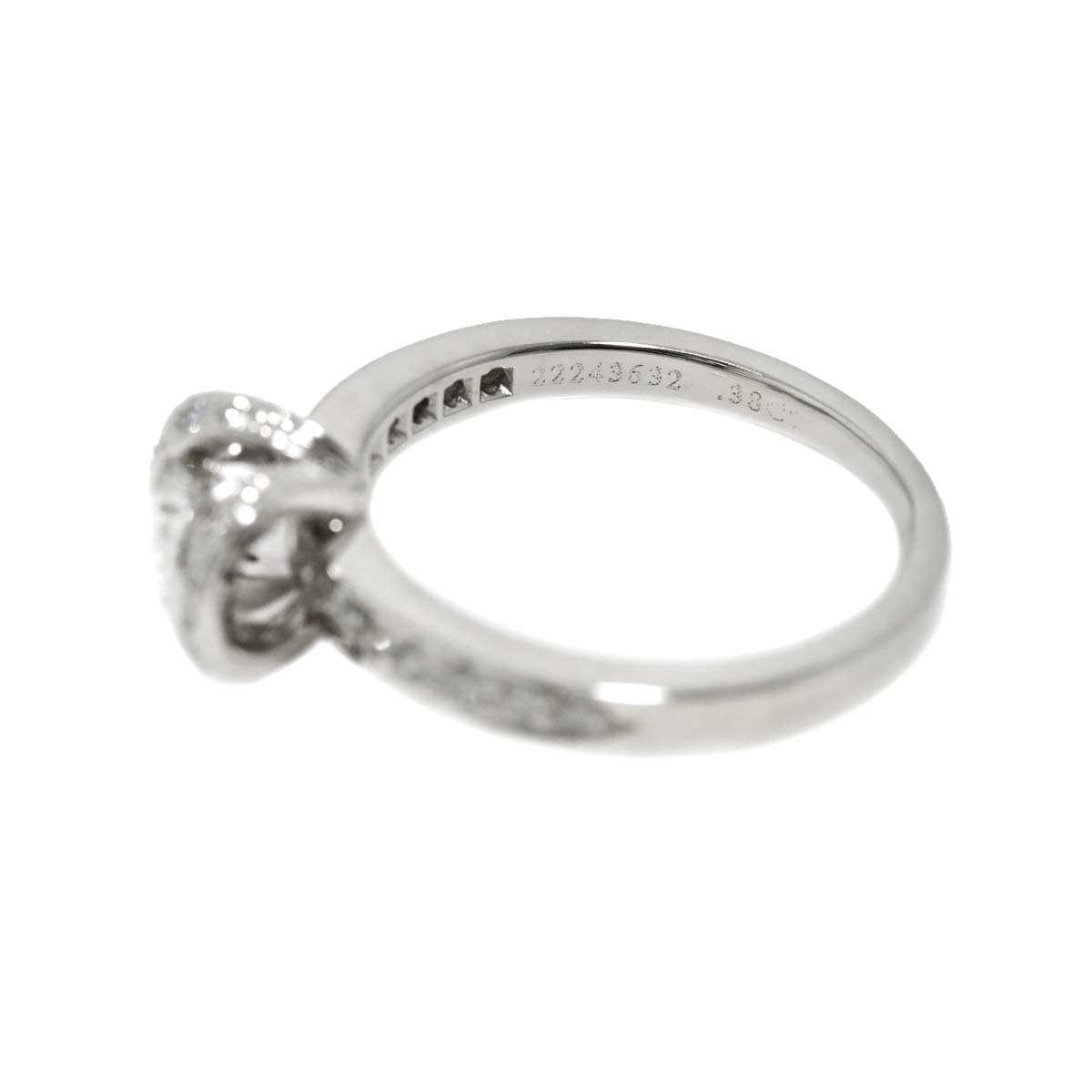 Diamond 0.38ct F/IF/EX Ring Pt Platinum size5.5-5.75(US)