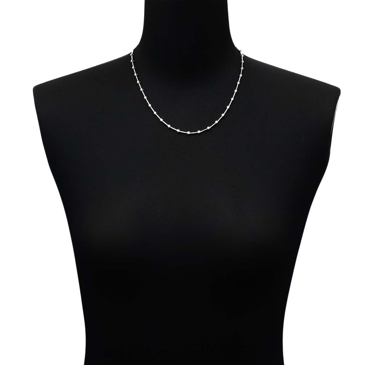 Diamond 2.17ct Necklace 18K White Gold 750