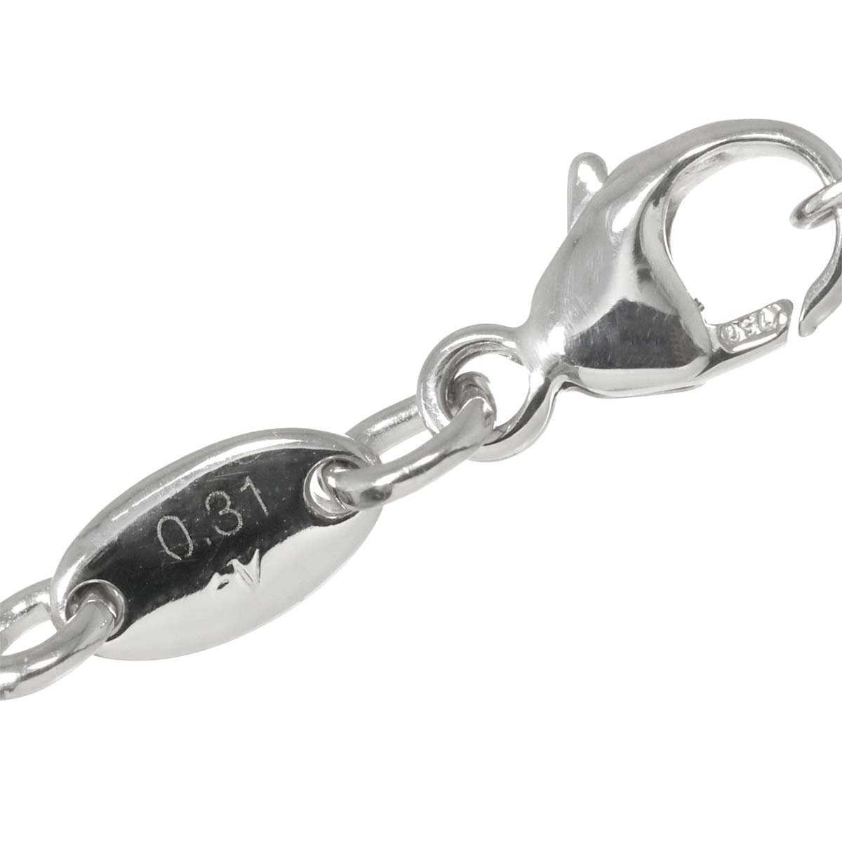 Diamond 0.31ct Necklace 18K White Gold 750