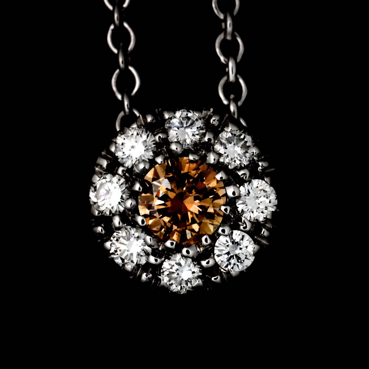 Diamond 0.31ct Necklace 18K White Gold 750