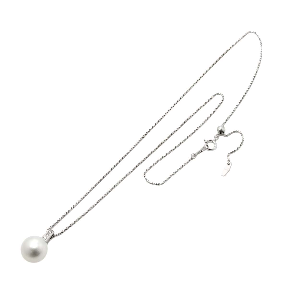 South Sea pearl 11.5mm Diamond 0.05ct Necklace 18K WG