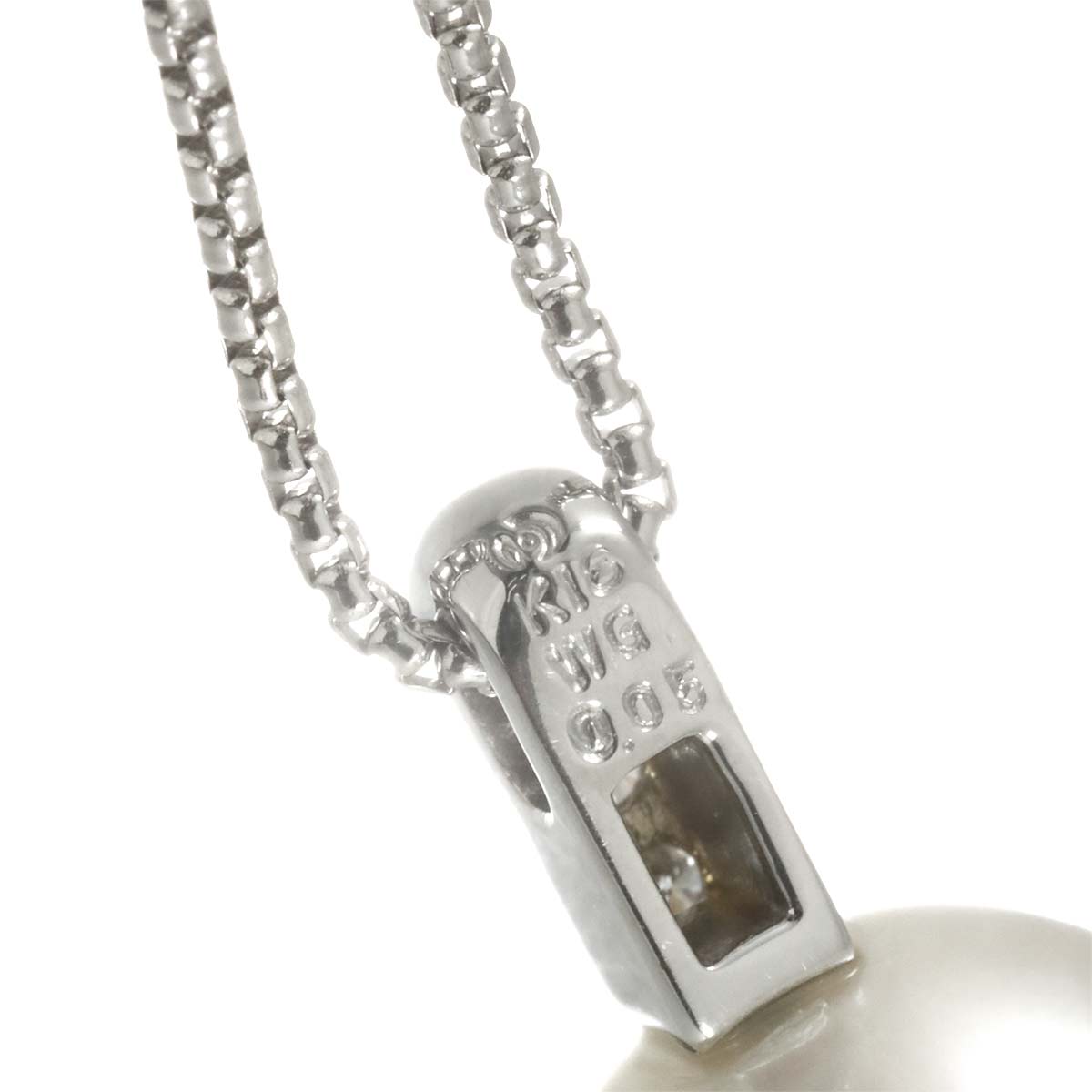 South Sea pearl 11.5mm Diamond 0.05ct Necklace 18K WG