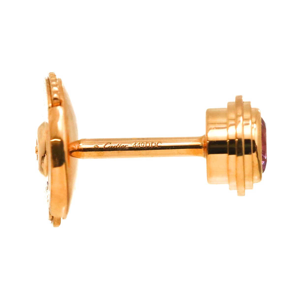 Damour Sapphire Earrings Pierced MM 18K PG 750