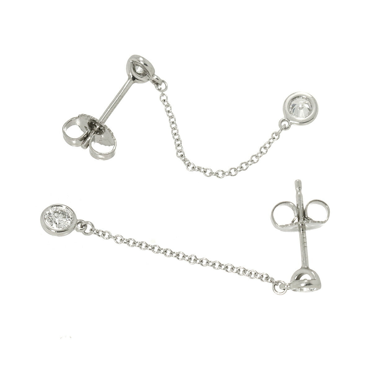 By The Yard  Diamond Earrings Pierced Pt