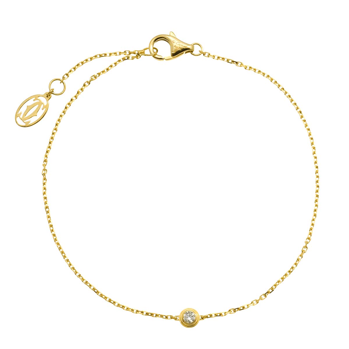 d Amour Diamond Bracelet XS 18K Yellow Gold 750