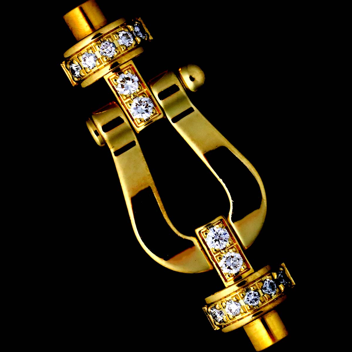 Force 10 Half Diamond Bracelet MM 18K YG 750 Steel Size14