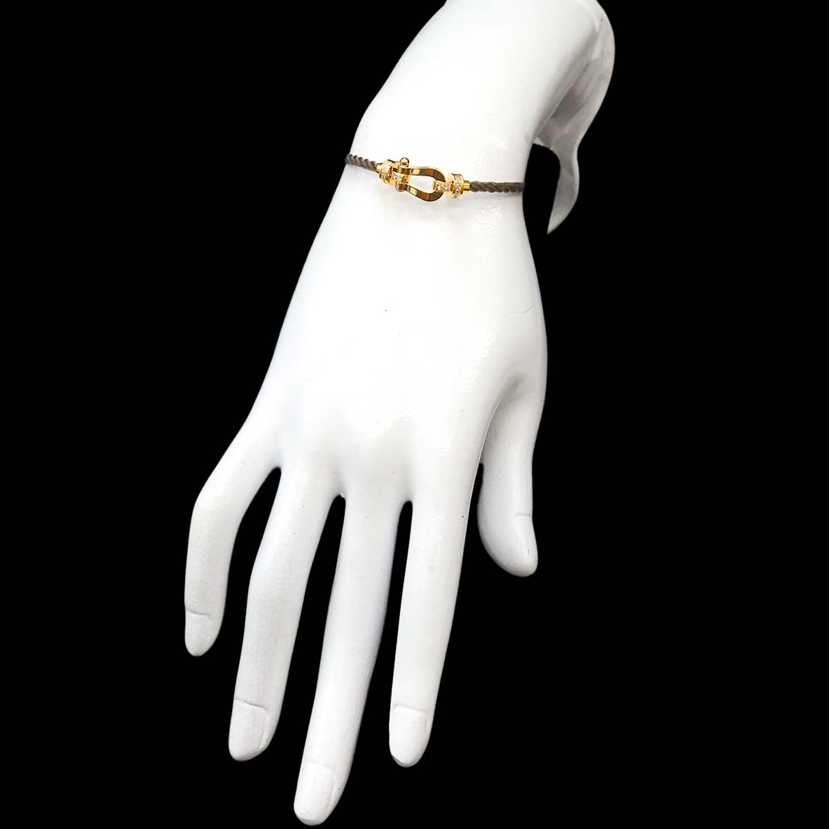 Force 10 Half Diamond Bracelet MM 18K YG 750 Steel Size14