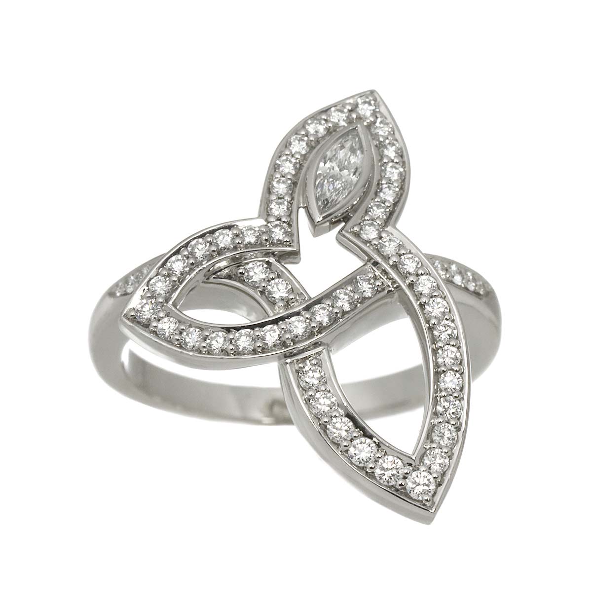 Lily Cluster Diamond Ring Pt Size5.75-6(US)