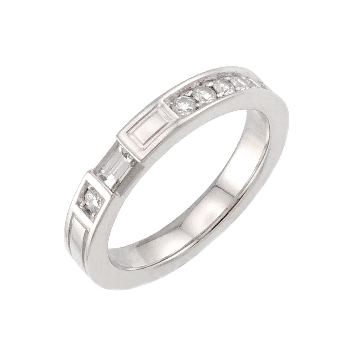 Traffic Diamond Ring Pt Platinum size4(US)