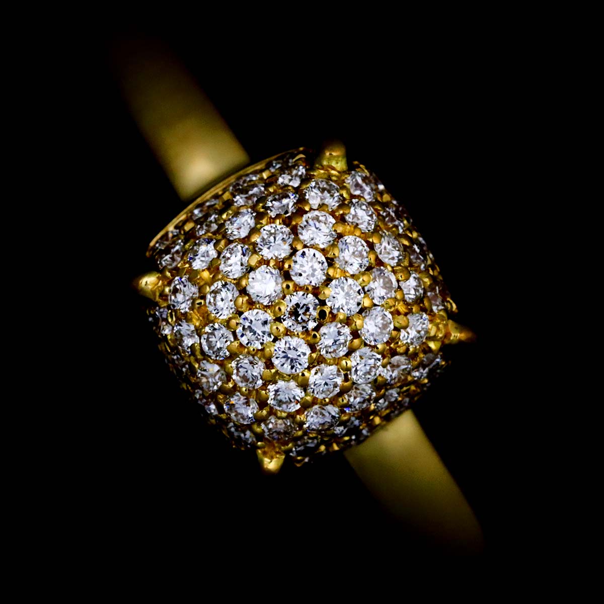 Diamond Ring 18K YG 750 size5.75-6(US)