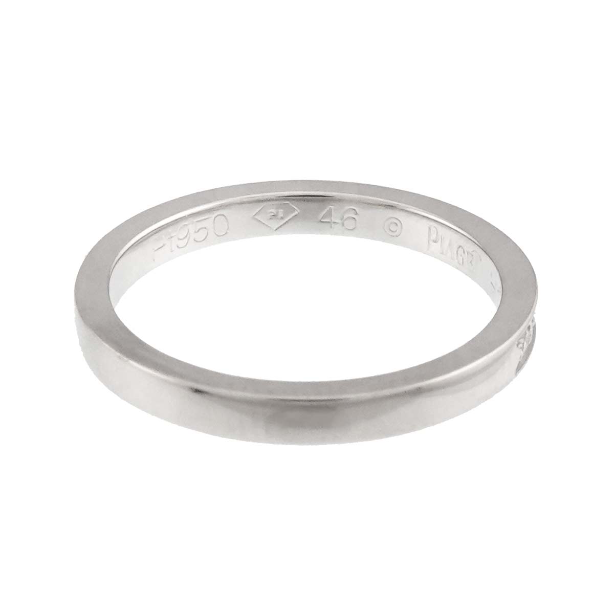 Lime light Half Diamond Ring Pt Platinum size46 3.25-3.75(US)