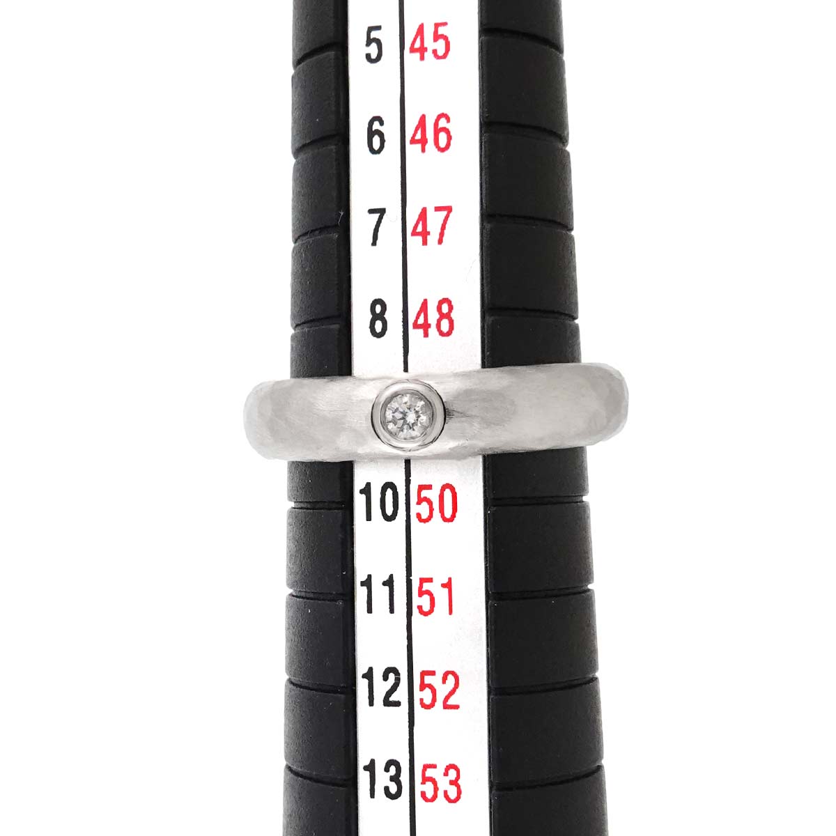 Diamond Ring 18K White Gold Size4.75-5(US)