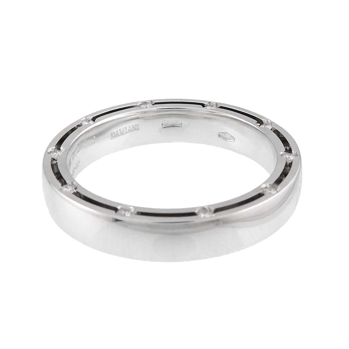 D-SIDE Diamond 20P Ring 18K White Gold 750 size7.25(US)