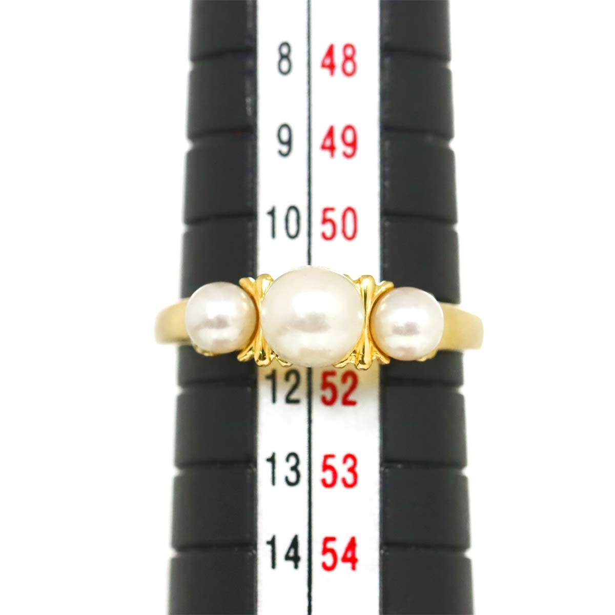 Akoya Pearl 5.5-3.8mm Ring 18K YG 750 Size5.5-5.75(US)