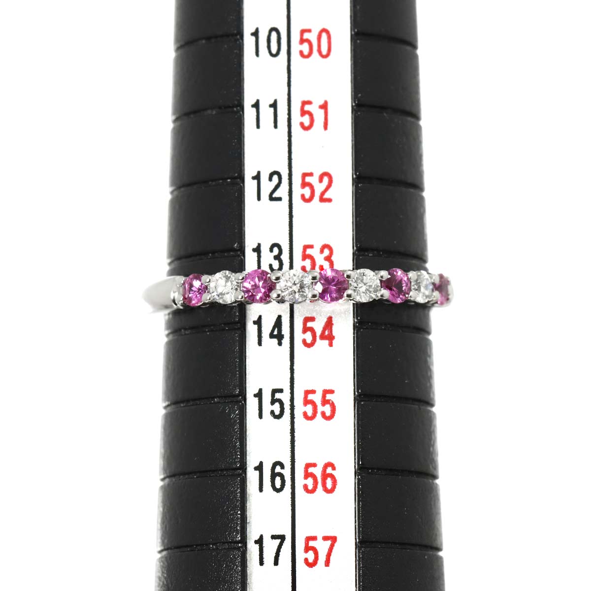 Sapphire Diamond Ring Pt size6.25-6.5(US)