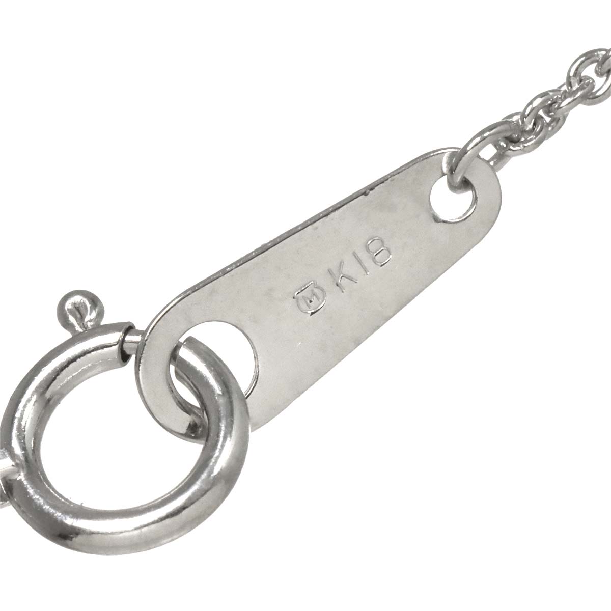 Akoya Pearl 7.3mm Diamond Necklace 18K WG 750