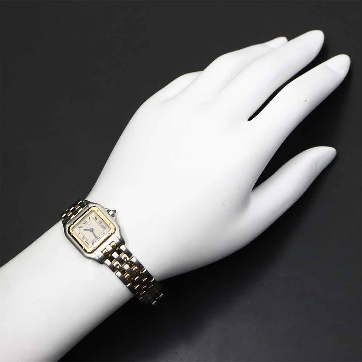 Panthere Two Row SM 84083242 Quartz Cream Dial K18YG Ladies