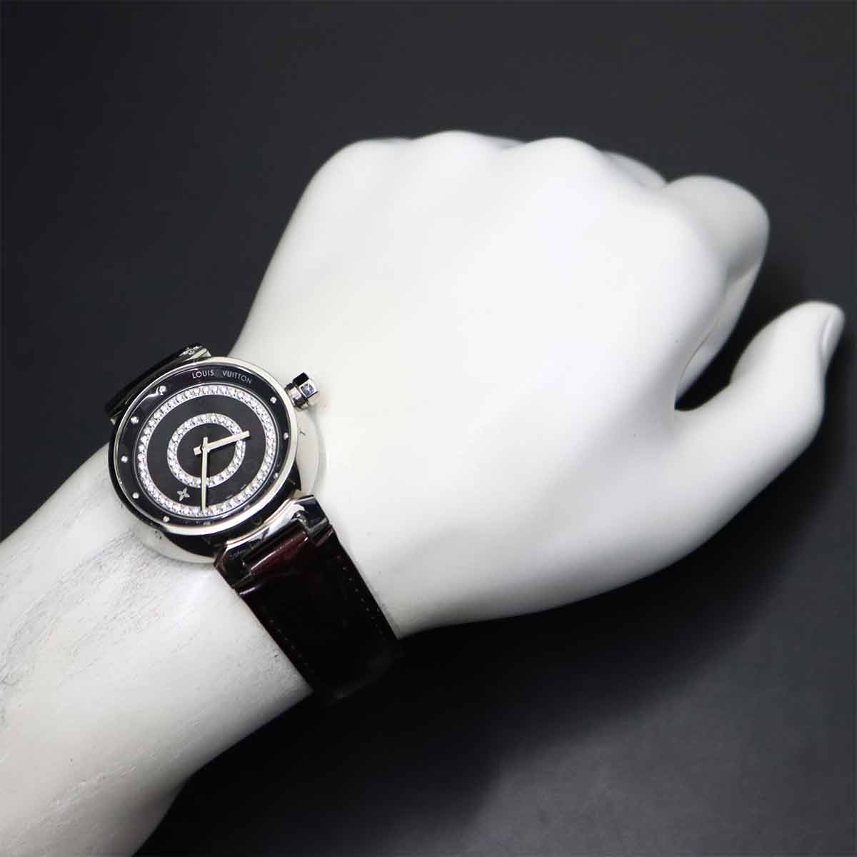 Tambour Diamon GM Q111C Diamond Amarante bordeaux Dial