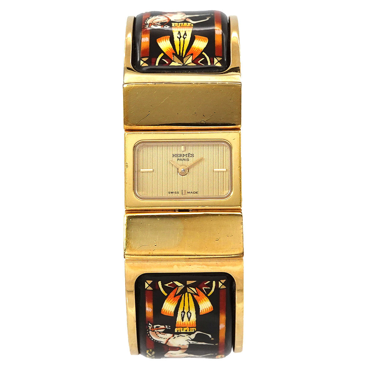 Loquet LO1.201 Quartz Gold Dial Ladies Bngle Watch