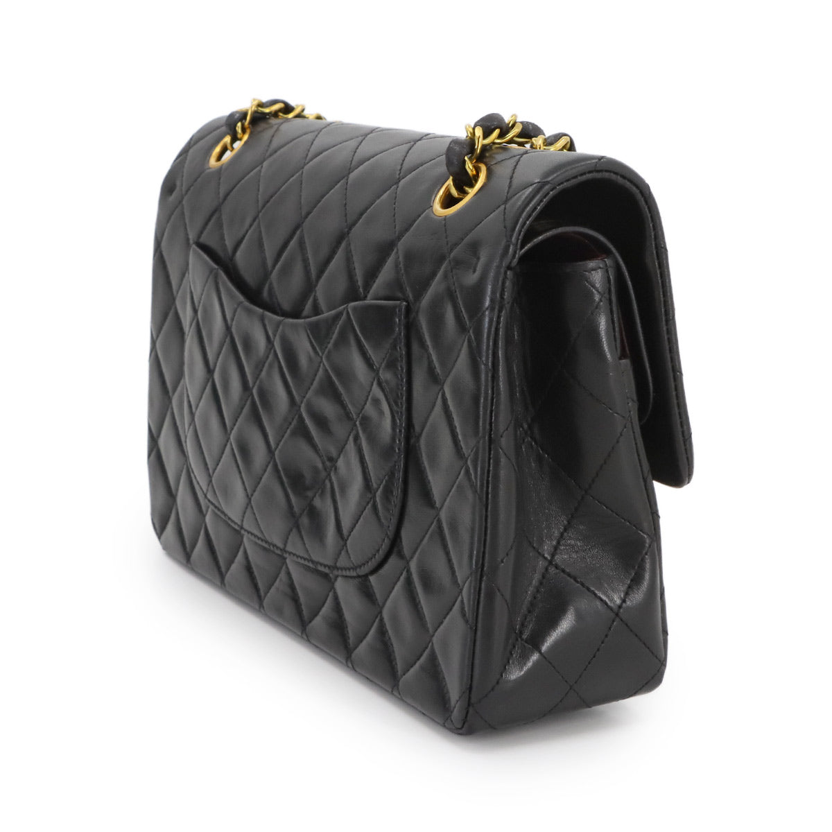 Matelasse 25 Chain Shoulder Bag Leather Black A01112 11.12