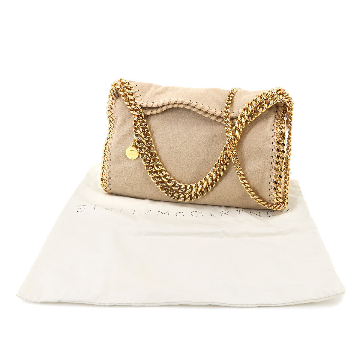 Falabella Mini 2way Tote Shoulder Bag Beige 371223