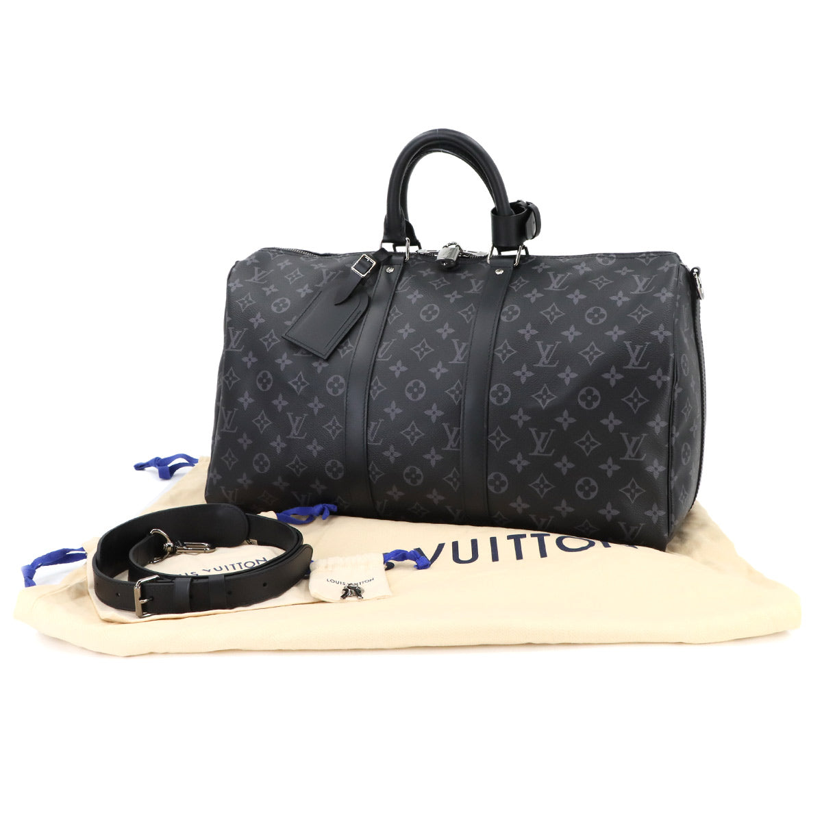 Monogram Eclipse Keepall Bandouliere 45 Luggage M40569