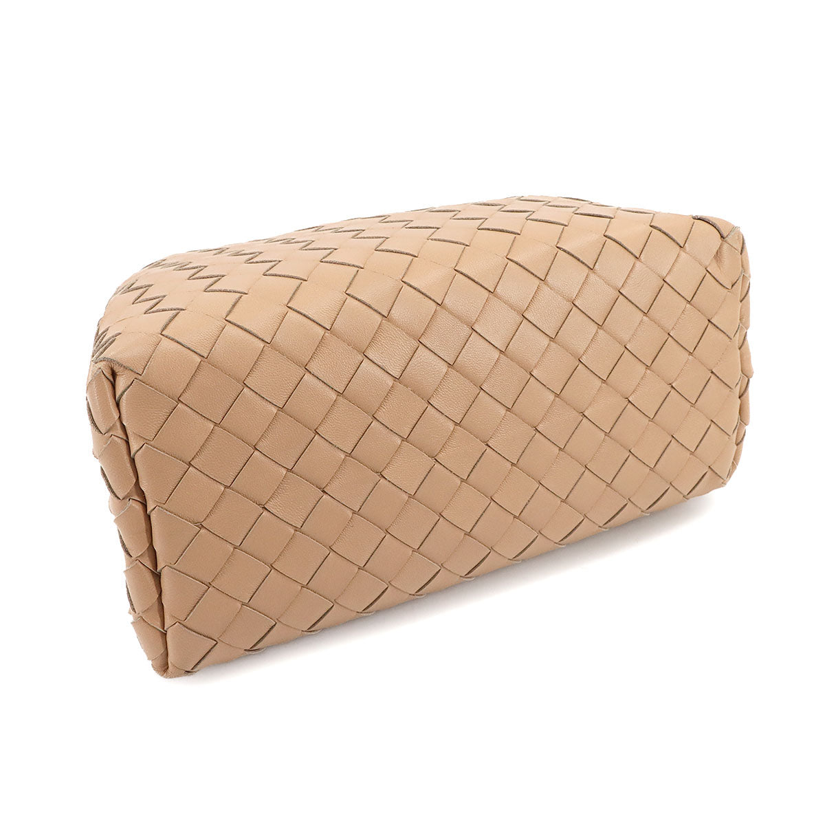 Intrecciato Hand Shoulder Bag Lether Beige 607326