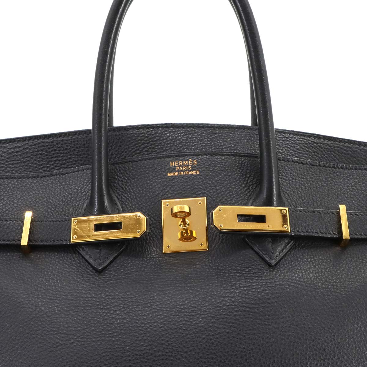 Birkin 35 Togo Black Hand Bag Purse