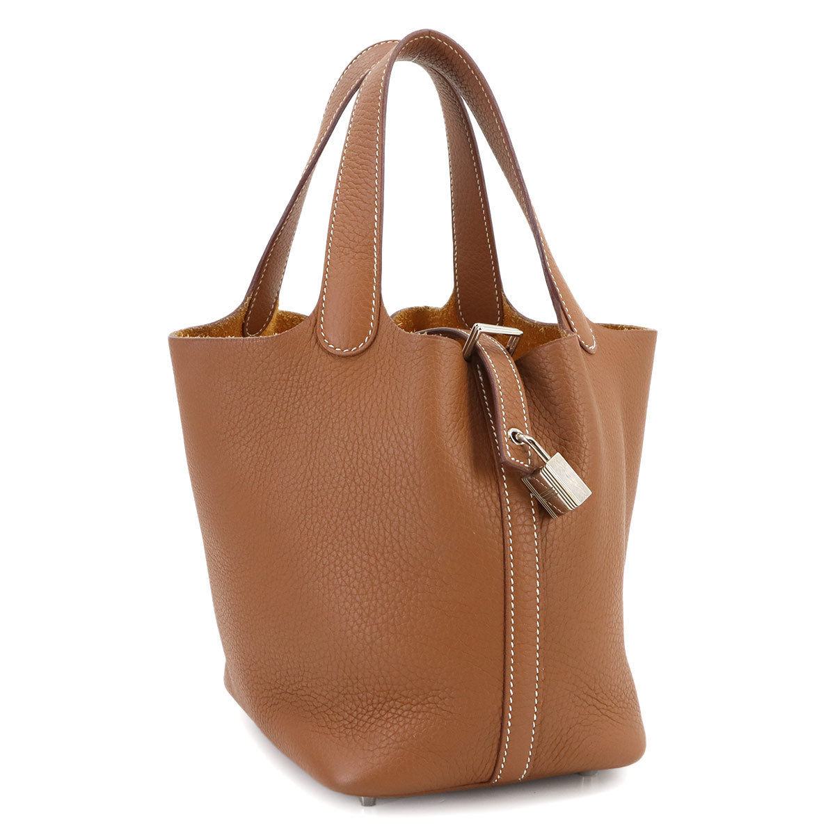 Picotin Lock PM Hand Bag Taurillon Clemence Gold Purse