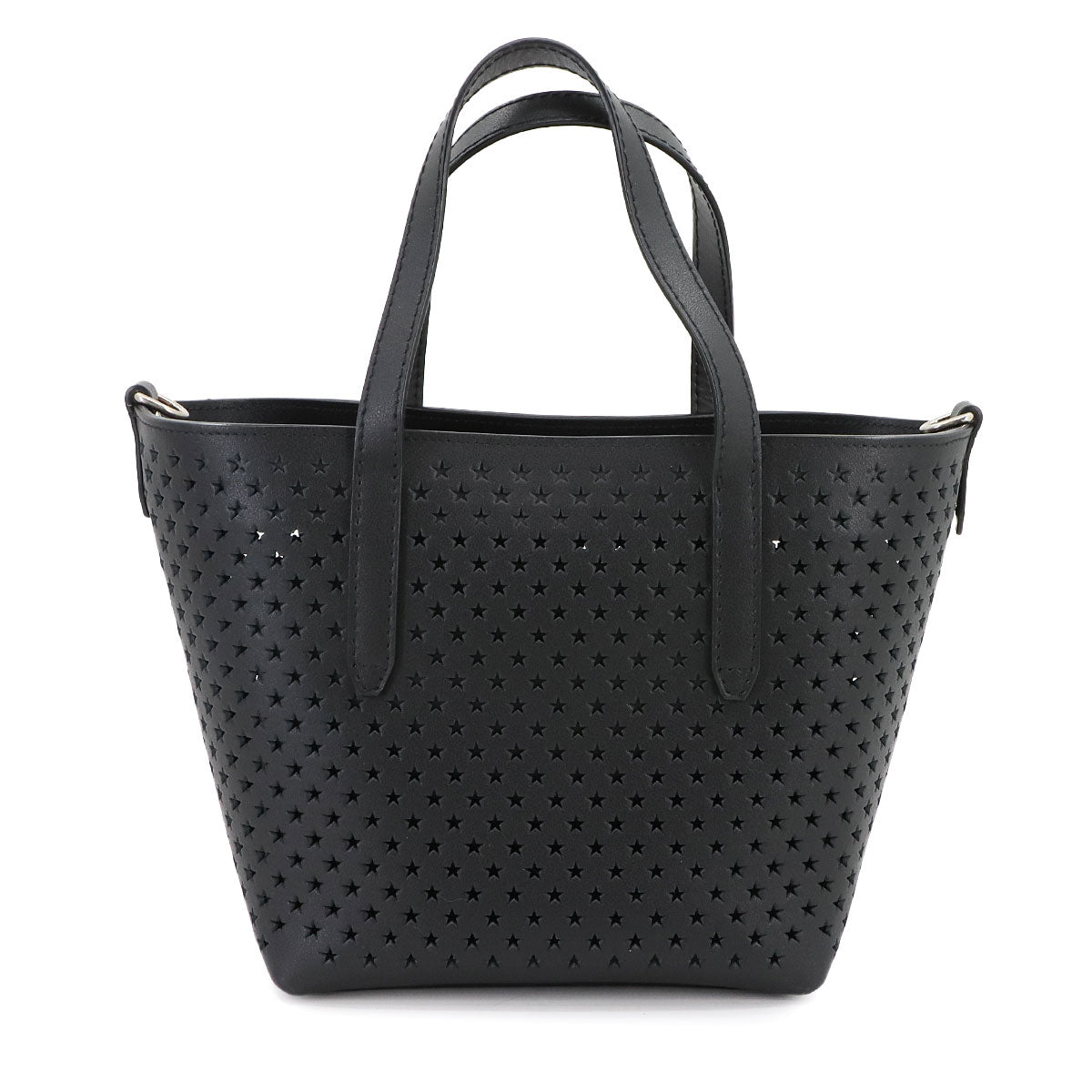 Mini Sara 2way Tote Shoulder Bag Leather Black Purse