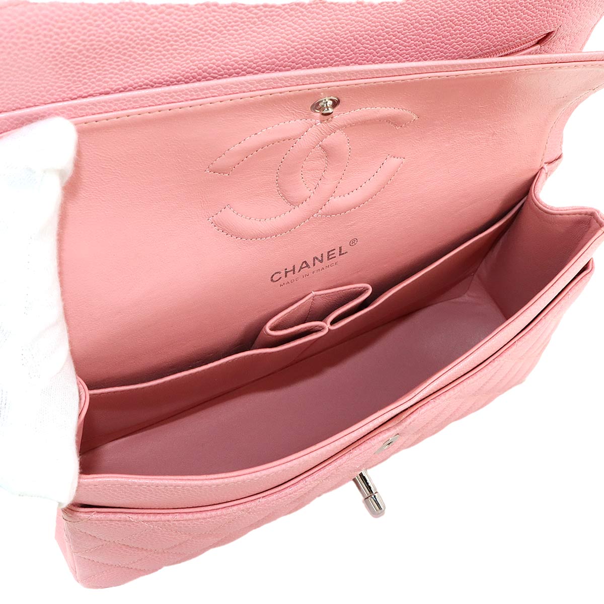 Matelasse 25 Chain Shoulder Bag Leather Pink A01112 Purse