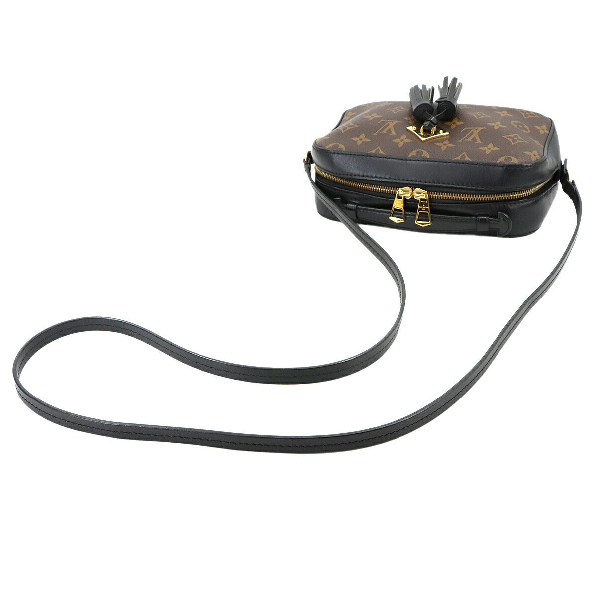 Monogram Saintonge Shoulder Bag Brown Noir M43555 Purse