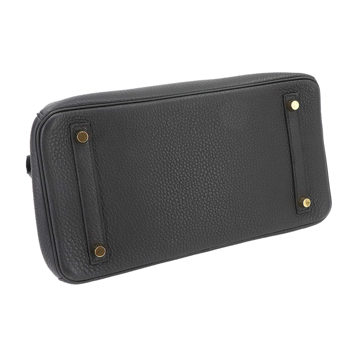 HERMES Birkin 30 Hand Bag Togo Leather Black Purse